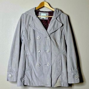 Sonoma Corduroy Hooded Jacket Size Large Tan